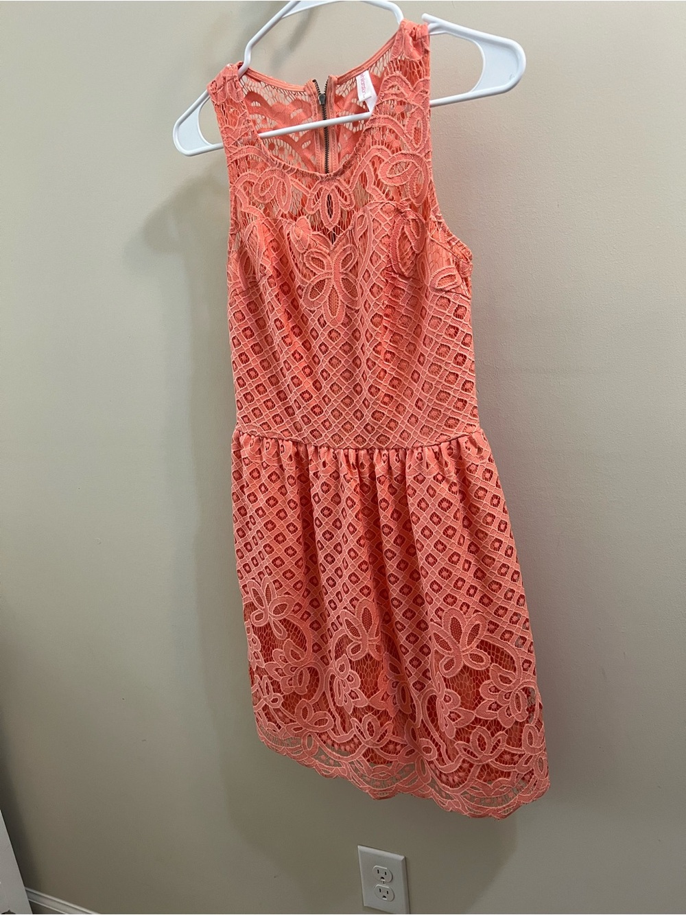 Girls' Xhilaration Lace Sleeveless Peach Dress Girls Size Small